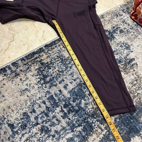 Zyia Active Burgundy Fig Hugh Waisted Capris Size 16-18 - Picture 10 of 10